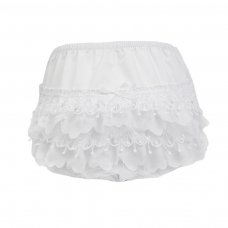FP26-W: White Frilly Pant (0-18 Months)